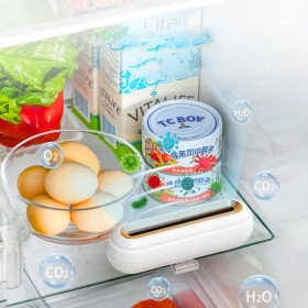 منقي ومعقم هواء الثلاجة، ومزيل الروائح الكريهة            Purificateur d'air pour réfrigérateur et  stérilisateur , désodorisant , garde les aliments et la fraîcheur  