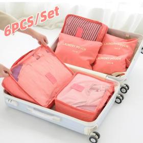 مجموعة من 6 قطع أكياس تخزينEnsemble de 6 Pcs Sacs de rangement Cube de voyage laundry Pouch