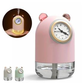 مرطب مع ساعة وسبراي للمكتب 7 ألوان humidificateur avec horloge et Spray pour bureau 7 Couleur led 300 ML