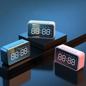 Réveil intelligente sans fil Bluetooth haut-parleur LED FM,AUX ,TF