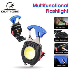 lampe de poche multifonctionnelle étanche Rechargeable à LED en alliage d'aluminium_للتخييم، الطوارئ أو السيارة... لا تخرج بدونها