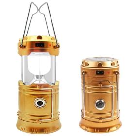 Lampe de Camping 2IN1 Rechargeable Solaire Pliable YD-3589_لامبة تخييم ذكية... تشتغل بالطاقة الشمسية وتتطوى بسهولة