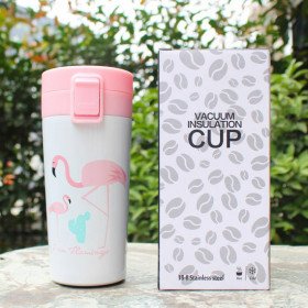 تارمو  فلامينجوللقهوة مصنوعة من الفولاذ المقاوم للصدأ سعة 380 مل    Flamingo Thermos pour tasses à café de 380ML en acier inoxydable